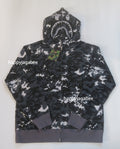 A BATHING APE MULTI PIXEL CAMO SHARK REGULAR FIT FULL ZIP HOODIE