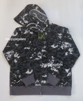 A BATHING APE MULTI PIXEL CAMO SHARK REGULAR FIT FULL ZIP HOODIE