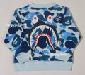 A BATHING APE BAPE KIDS ABC CAMO SHARK CREWNECK SWEAT SHIRT