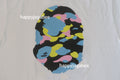 A BATHING APE NEW MULTI CAMO BIG APE HEAD TEE