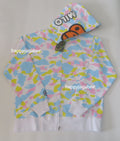 A BATHING APE NEW MULTI CAMO BABY MILO REGULAR FIT FULL ZIP HOODIE - happyjagabee store