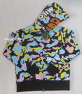 A BATHING APE NEW MULTI CAMO BABY MILO REGULAR FIT FULL ZIP HOODIE - happyjagabee store