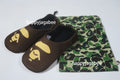 A BATHING APE APE HEAD SLIPPERS & POUCH SET - happyjagabee store
