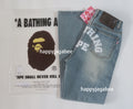 A BATHING APE Ladies' A BATHING APE LOGO BOOTCUT DENIM PANTS