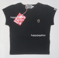 A BATHING APE Ladies' APE HEAD ONE POINT CROPPED TEE - happyjagabee store