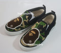 A BATHING APE BAPE KIDS ABC CAMO APE HEAD PATCH SLIP ON