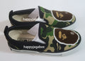 A BATHING APE BAPE KIDS ABC CAMO APE HEAD PATCH SLIP ON