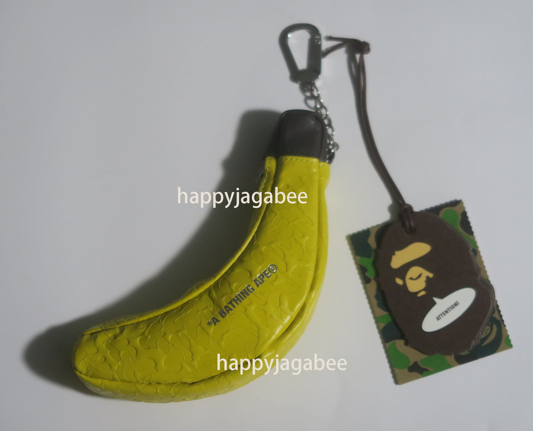 A BATHING APE SOLID CAMO BANANA MINI POUCH ( Leather