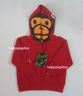 A BATHING APE BAPE KIDS MILO SHARK ZIP HOODIE - happyjagabee store