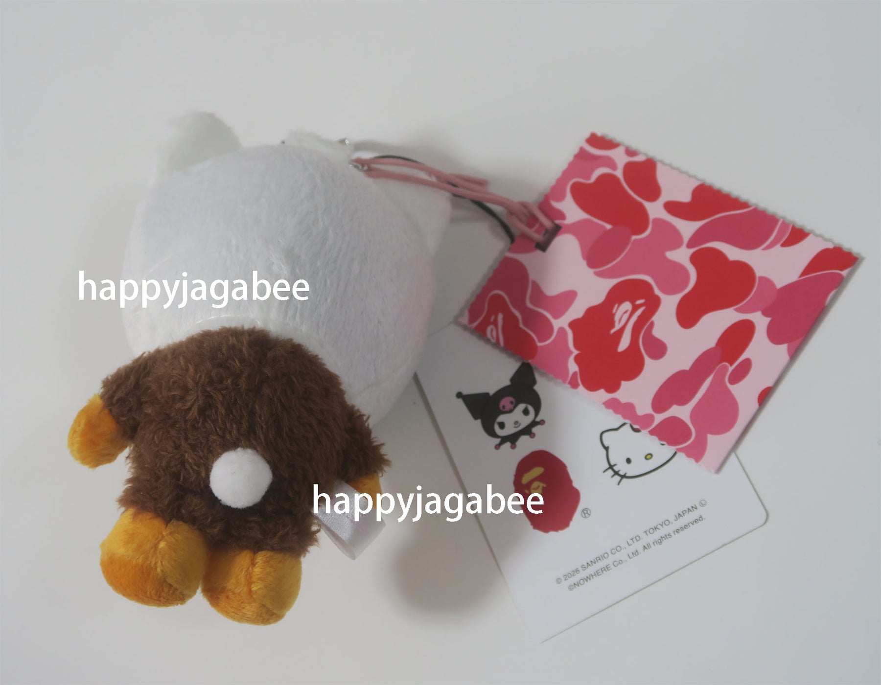 A BATHING APE BAPE x SANRIO CHARACTERS PLUSH DOLL KEYCHAIN HELLO
