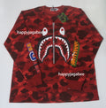 A BATHING APE COLOR CAMO SHARK L/S TEE