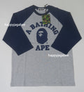 A BATHING APE COLLEGE RAGLAN L/S TEE