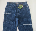 A BATHING APE JAPANESE INDIGO ART CAMO RELAXED FIT DENIM PANTS