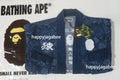 A BATHING APE JAPANESE INDIGO ART CAMO JUNGLE FATIQUE KIMONO
