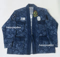 A BATHING APE JAPANESE INDIGO ART CAMO JUNGLE FATIQUE KIMONO