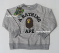 A BATHING APE BAPE KIDS COLLEGE RELAXED FIT CREWNECK SWEATSHIRT
