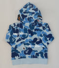 A BATHING APE BAPE KIDS ABC CAMO MILO SHARK ZIP HOODIE
