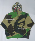 A BATHING APE ABC CAMO CROCHET SHARK RELAXED FIT FULL ZIP HOODIE