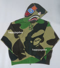 A BATHING APE ABC CAMO CROCHET SHARK RELAXED FIT FULL ZIP HOODIE