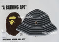 A BATHING APE APE HEAD ONE POINT STREIPE KNIT HAT