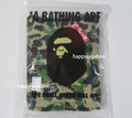 A BATHING APE Ladies' ABC CAMO TOWEL JACQUARD SHARK CROPPED FULL ZIP HOODIE