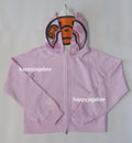 A BATHING APE Ladies' MILO SHARK CROPPED FULL ZIP DOUBLE HOODIE