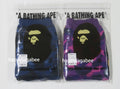 A BATHING APE BAPE KIDS SPLIT CAMO SHARK SWEAT SHORTS