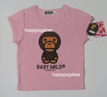 A BATHING APE Ladies' BABY MILO CRYSTAL STONE CROPPED TEE