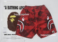 A BATHING APE BAPE KIDS COLOR CAMO SIDE SHARK BEACH SHORTS