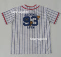A BATHING APE BAPE KIDS ALL BABY MILO STRIPE MILO BASEBALL SHIRT