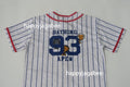 A BATHING APE BAPE KIDS ALL BABY MILO STRIPE MILO BASEBALL SHIRT