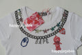 A BATHING APE Ladies' FAKE PRINT CROPPED TEE
