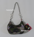 A BATHING APE Ladies' STA OVER PRINT 1ST CAMO QUILTING MOON SHAPE BAG
