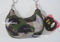 A BATHING APE Ladies' STA OVER PRINT 1ST CAMO QUILTING MOON SHAPE BAG