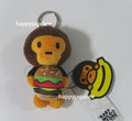 A BATHING APE BABY MILO STORE BABY MILO HAMBURGER PLUSH DOLL KEYCHAIN 12cm