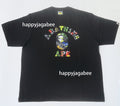 A BATHING APE MULTI LOGO COLLEGE RELAXED FIT TEE