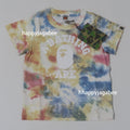 A BATHING APE BAPE KIDS COLLEGE TIE DYE TEE