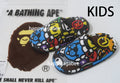 A BATHING APE BAPE KIDS MILO ALL SAFARI SLIPPERS
