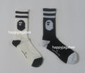 A BATHING APE APE HEAD LINE SOCKS