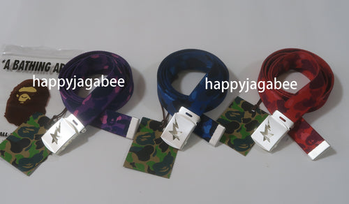 A BATHING APE COLOR CAMO STA GI BELT