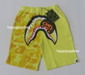 A BATHING APE BAPE KIDS ABC CAMO MILO SHARK SWEAT SHORTS