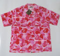 A BATHING APE ABC CAMO OPEN COLLAR SS SHIRTS