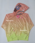 A BATHING APE Ladies' DIP DYE SHARK FULL ZIP HOODIE