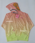 A BATHING APE Ladies' DIP DYE SHARK FULL ZIP HOODIE
