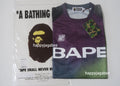 A BATHING APE TIE DYE STA STRIPE PATTERN RELAXED FIT FOOTBALL JERSEY TEE