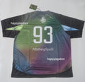 A BATHING APE TIE DYE STA STRIPE PATTERN RELAXED FIT FOOTBALL JERSEY TEE