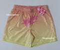 A BATHING APE Ladies' DIP DYE MULTI LOGO SHORTS