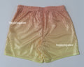 A BATHING APE Ladies' DIP DYE MULTI LOGO SHORTS