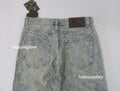 A BATHING APE LINE CAMO JACQUARD RELAXED FIT DENIM PANTS