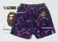 A BATHING APE COLOR CAMO APE HEAD ONE POINT BEACH SHORTS